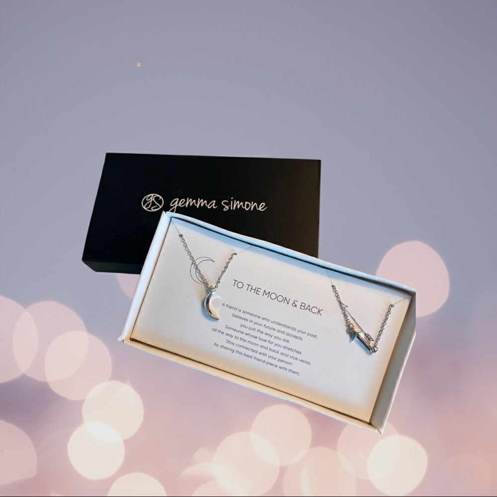 GEMMA SIMONE To the Moon & Back 2 piece necklace set - NWT